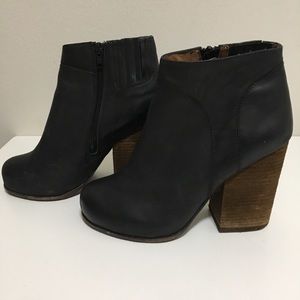 Jeffery Campbell Hanger Black Leather Ankle Boot